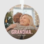 Niedliches Custom Foto Keepake GRANDMA Geschenk Ornament (Rückseite)