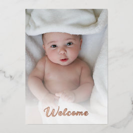 Niedliches Custom Foto Simple Hello Baby Neuborn Folieneinladung