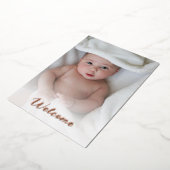 Niedliches Custom Foto Simple Hello Baby Neuborn Folieneinladung (Gedreht)