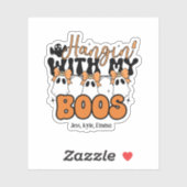 Niedliches Custom Ghost - Hangin" mit meinem Boos  Aufkleber (Blatt)