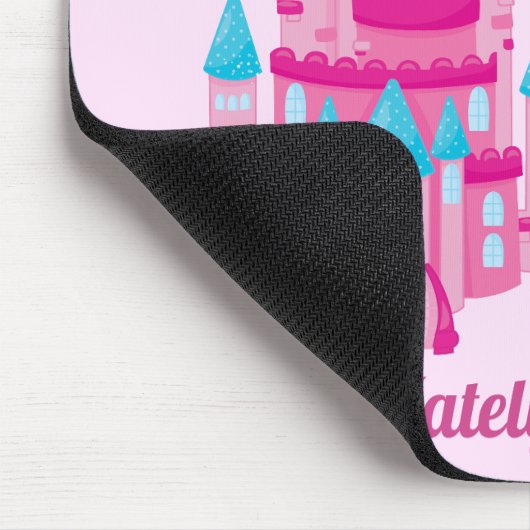 Niedliches Custom Pink Princess Castle Fairy Tale Mousepad (Ecke)