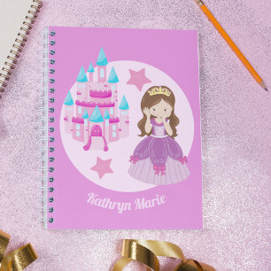 Niedliches Custom Pink Princess Castle Fairy Tale Notizblock