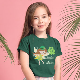 Niedliches Custom St. Patrick's Day Birthday Girl T-Shirt