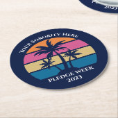 Niedliches Custom Studentinnenverbindung Pledge We Runder Pappuntersetzer (Angewinkelt)