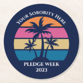 Niedliches Custom Studentinnenverbindung Pledge We Runder Pappuntersetzer (Vorderseite)