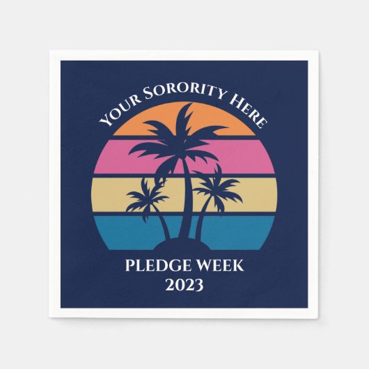 Niedliches Custom Studentinnenverbindung Pledge We Serviette (Vorderseite)