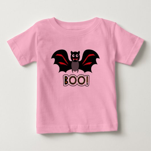 Niedliches Custom Vampire Bat Boo Halloween Kleink Baby T-shirt (Vorderseite)