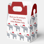 Niedliches Custom White Elephant Weihnachts-Party Geschenkschachtel (Geöffnet)