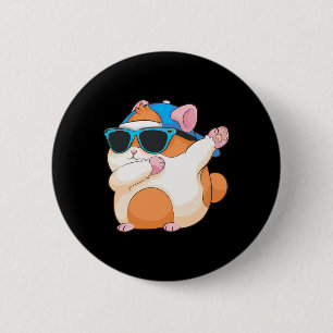 Niedliches Dabbing Hamster Funny Famous Dab Dance  Button