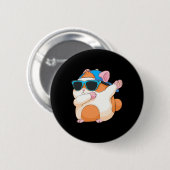 Niedliches Dabbing Hamster Funny Famous Dab Dance  Button (Vorne & Hinten)