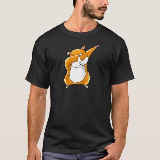 Niedliches Dabbing Hamster Funny Famous Dab Dance T-Shirt (Vorderseite)