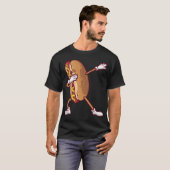 Niedliches Dabbing Hot Dog Funny Dancing Food T-Shirt (Vorne ganz)