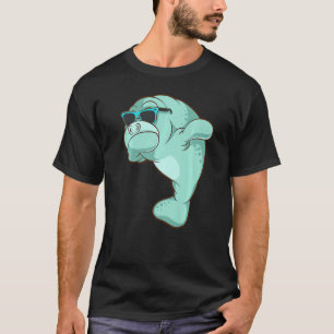 Niedliches Dabbing Manatee Funny Sea Cow Street Da T-Shirt