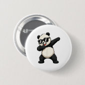 Niedliches Dabbing Panda Bären Outfit Junge Männer Button (Vorne & Hinten)