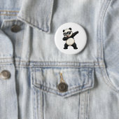 Niedliches Dabbing Panda Bären Outfit Junge Männer Button (Beispiel)