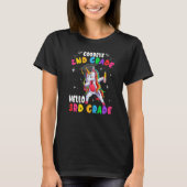 Niedliches Dabbing Unicorn Goodbye 2. Klasse Hello T-Shirt (Vorderseite)