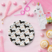 Niedliches Dackel-Dackel-Hundemuster Pappteller (Party)