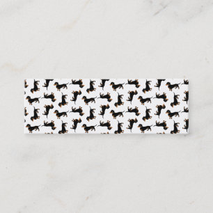 Niedliches Dackel-Muster Mini Visitenkarte