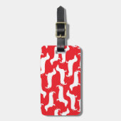 Niedliches Dackel-Muster-perfektes Geschenk für Gepäckanhänger (Vorderseite vertikal)