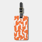 Niedliches Dackel-Muster-perfektes Geschenk für Gepäckanhänger (Vorderseite vertikal)