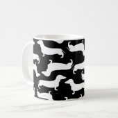 Niedliches Dackel-Muster-perfektes Geschenk für Kaffeetasse (Vorderseite Links)