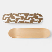 Niedliches Dackel-Muster-perfektes Geschenk für Skateboard (Horizontal)