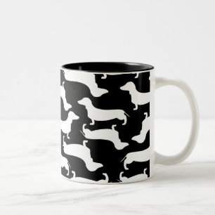 Niedliches Dackel-Muster-perfektes Geschenk für Zweifarbige Tasse