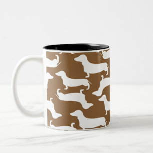 Niedliches Dackel-Muster-perfektes Geschenk für Zweifarbige Tasse