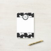 Niedliches Dackel-Muster Post-it Klebezettel (Auf Schreibtisch)