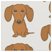 Niedliches Dackel-Muster Stoff (Nahaufnahme)