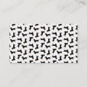 Niedliches Dackel-Muster Visitenkarte (Rückseite)