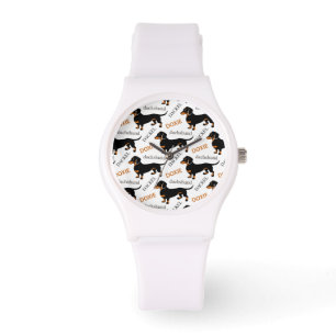 Niedliches Dackel-oder Dackel-Muster Armbanduhr