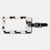 Niedliches Dackel-oder Dackel-Muster Gepäckanhänger (Vorderseite horizontal)