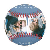 Niedliches "Daddy & Me" Foto Collage 1. Vatertag Baseball (Rückseite)