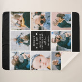 Niedliches "Daddy & Me" Foto Collage 1. Vatertag Sherpadecke (Vorderseite (Horizontal))