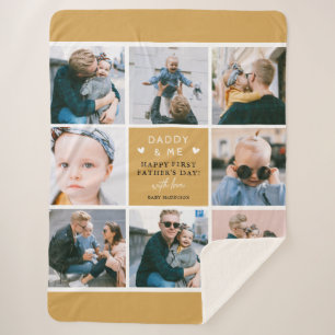 Niedliches "Daddy & Me" FotoCollage 1. Vatertag S Sherpadecke