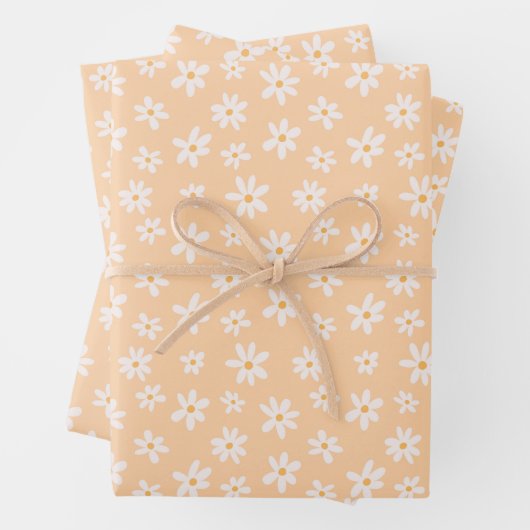 Niedliches Daisy Blume Muster Geschenkpapier Set (Beispiel)