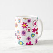 Niedliches Daisy Blume Muster Kaffeetasse (VorderseiteRechts)