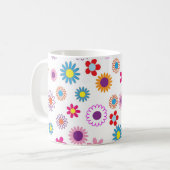 Niedliches Daisy Blume Muster Kaffeetasse (Vorderseite Links)