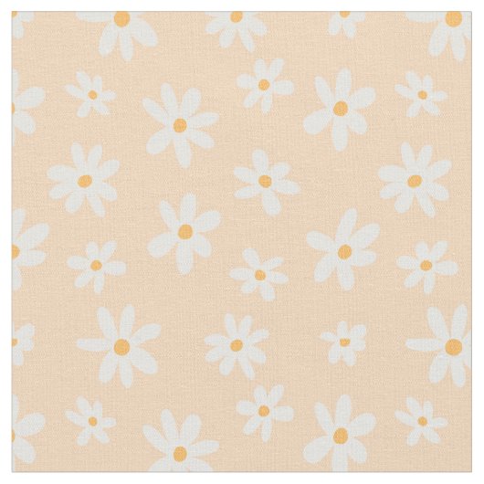 Niedliches Daisy Blume Muster Stoff (Nahaufnahme)