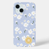 Niedliches Daisy Floral Custom Monogram Case-Mate iPhone Hülle (Rückseite)