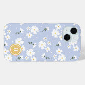 Niedliches Daisy Floral Custom Monogram Case-Mate iPhone Hülle (Rückseite (Horizontal))