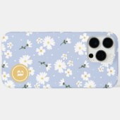 Niedliches Daisy Floral Custom Monogram Case-Mate iPhone Hülle (Rückseite (Horizontal))