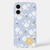 Niedliches Daisy Floral Custom Monogram Case-Mate iPhone Hülle (Rückseite)