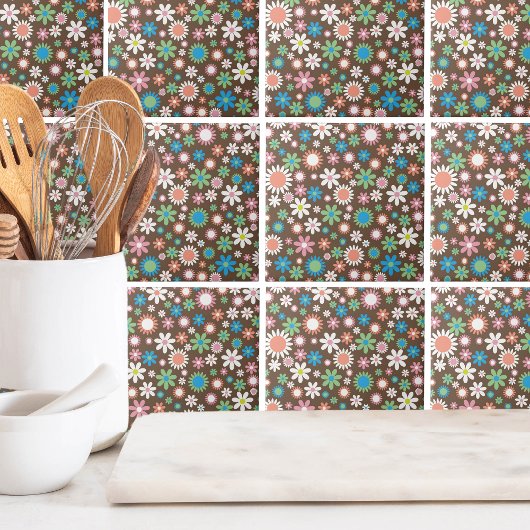 Niedliches Daisy-Muster Fliese