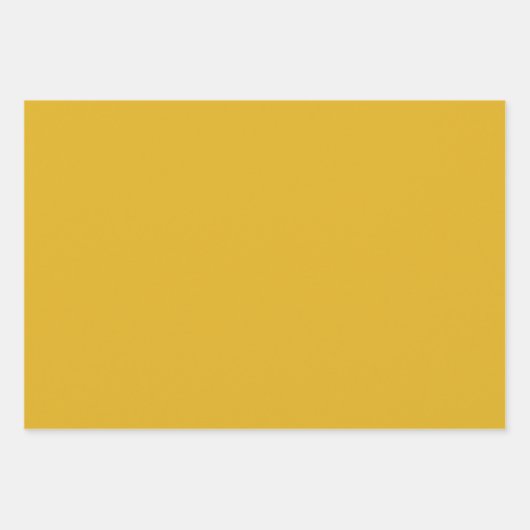 Niedliches Daisy Muster Mustard Gold und White Geschenkpapier Set (Vorderseite 3)