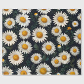 Niedliches Daisy Pattern blaues Wrapping Paper Geschenkpapier (Flach)