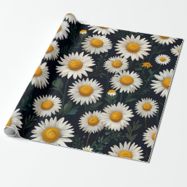 Niedliches Daisy Pattern blaues Wrapping Paper Geschenkpapier