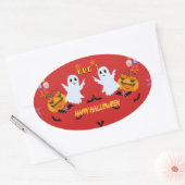 Niedliches Dancing Ghost Halloween Sticker (Umschlag)