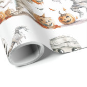 Niedliches Dancing Mummies Kids-Halloween-Party Geschenkpapier (Rolleneckpunkt)